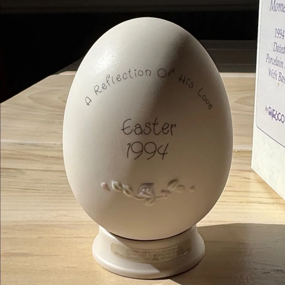 Precious Moments Easter Egg with Base “A Reflection Of His Love” Model #529095